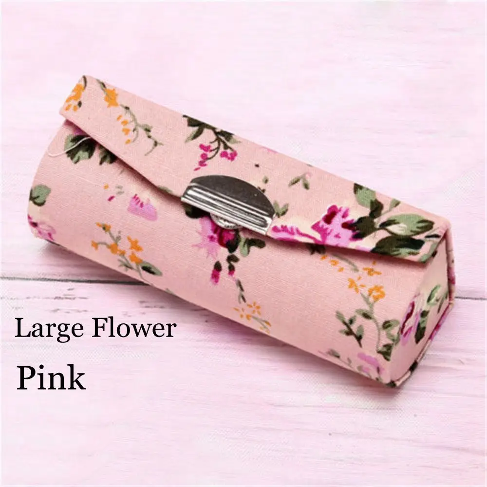 

Женская красота, ретро вышитый цветочный дизайн, держатель для ювелирных изделий, коробка для блеска для губ, мини-зеркало, чехол для помады