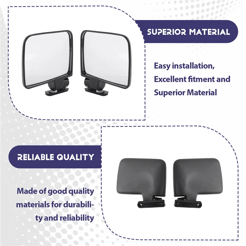 

Reliable-New Golf Cart Side Mirrors For Club Car EZ-GO Yamaha And Others Golf Cart Accessories