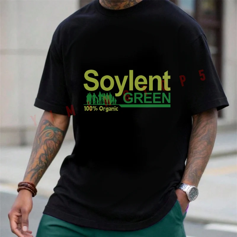 

Soylent Green Print Cotton Motocross T-Shirt Men's Summer Casual O-neck Short Sleeve Top Tees