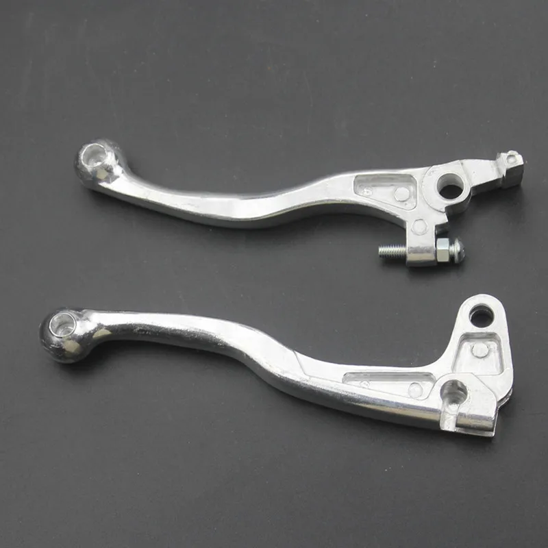 Pair Chrome Motorcycle Brake Clutch Lever Handle For Suzuki DR250 650 DRZ400