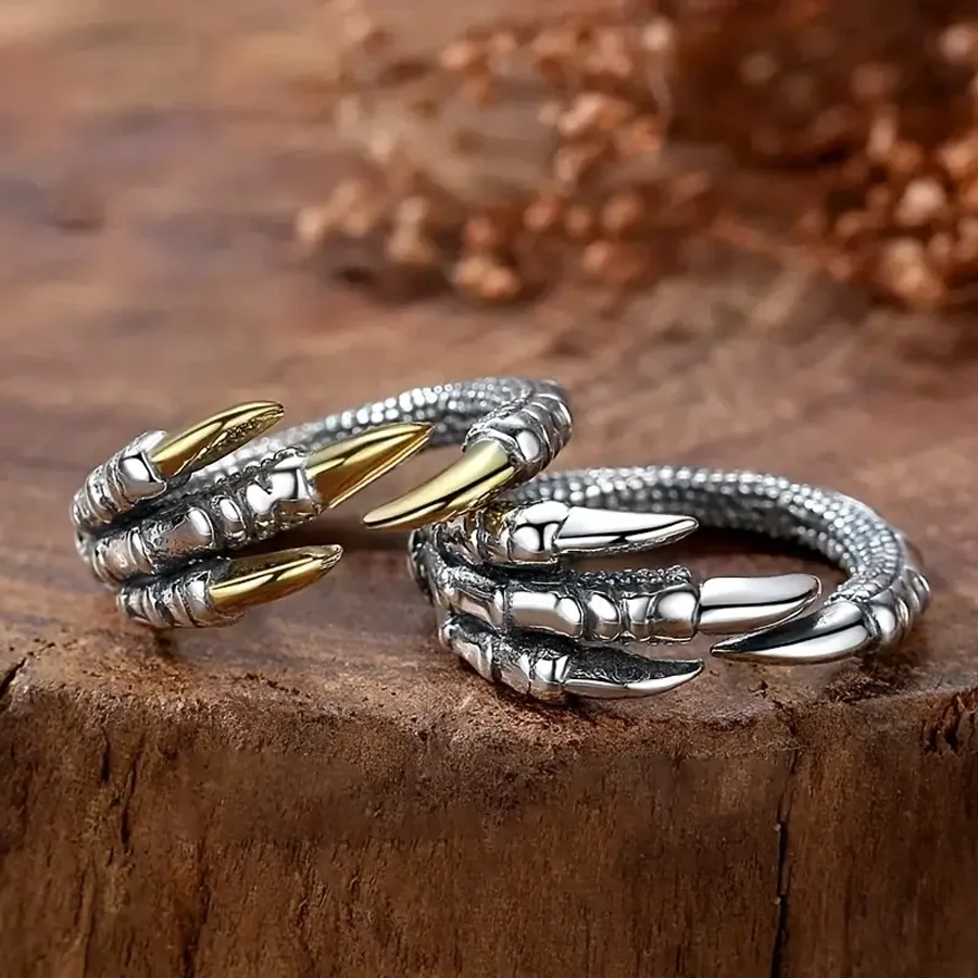 Vintage Dragon Claw Rings men women Trendy Accessories Jewelry