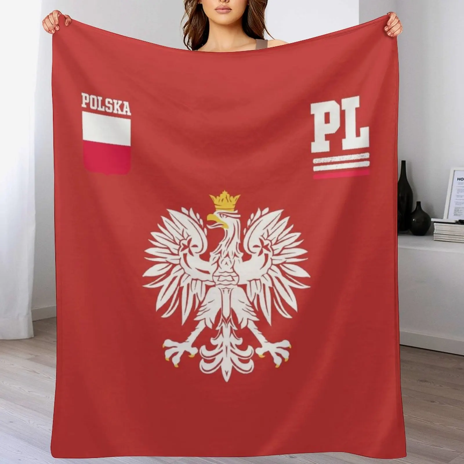 Poland Fan Polish Eagle Polska Flag Throw Blanket Summer Blankets Sofas Of Decoration Loose Furry Blankets