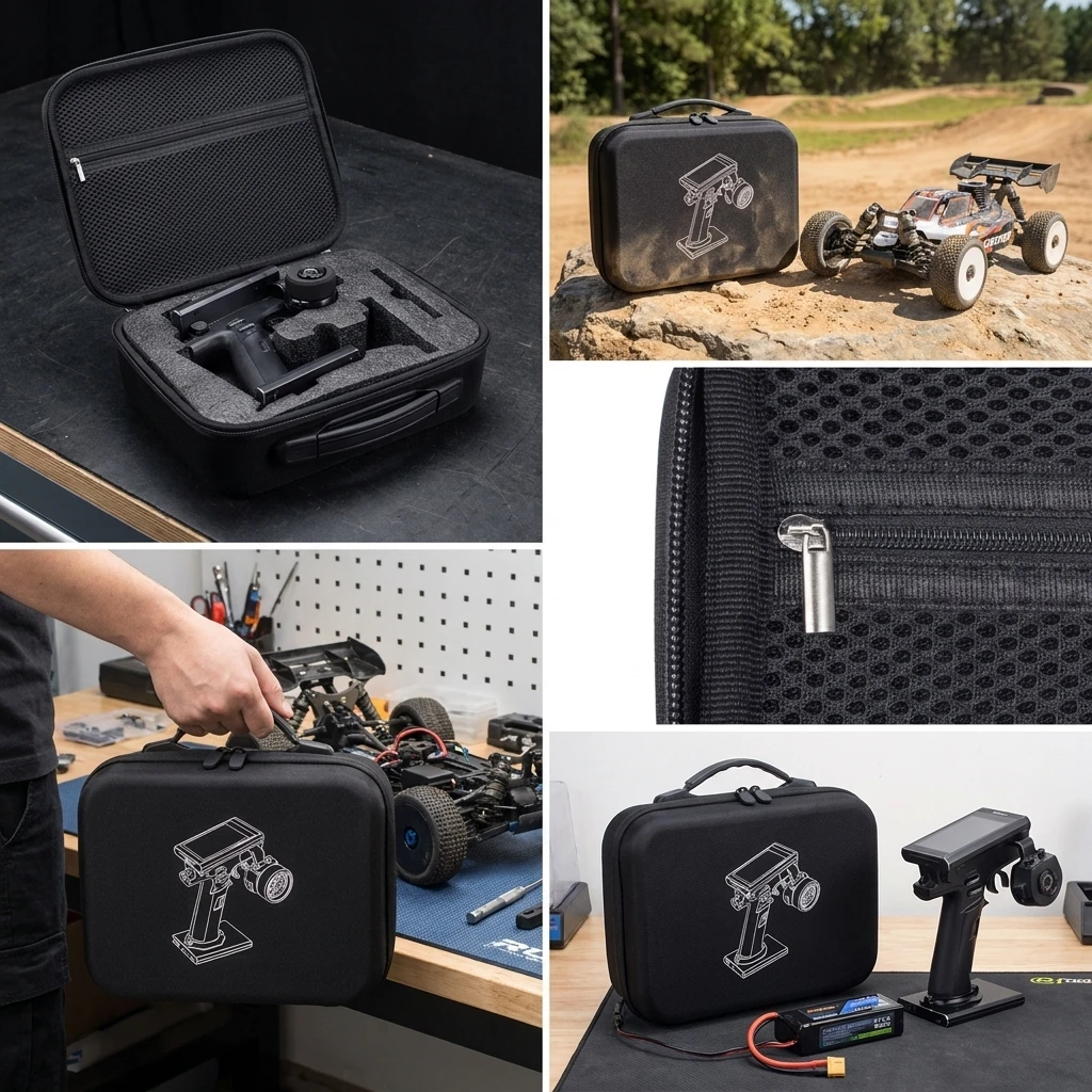 Portable RC Transmitter Storage Bag Hard Shell PA Case Waterproof Radio Controller Protective Handbag For FLYSKY NB4 Accessories