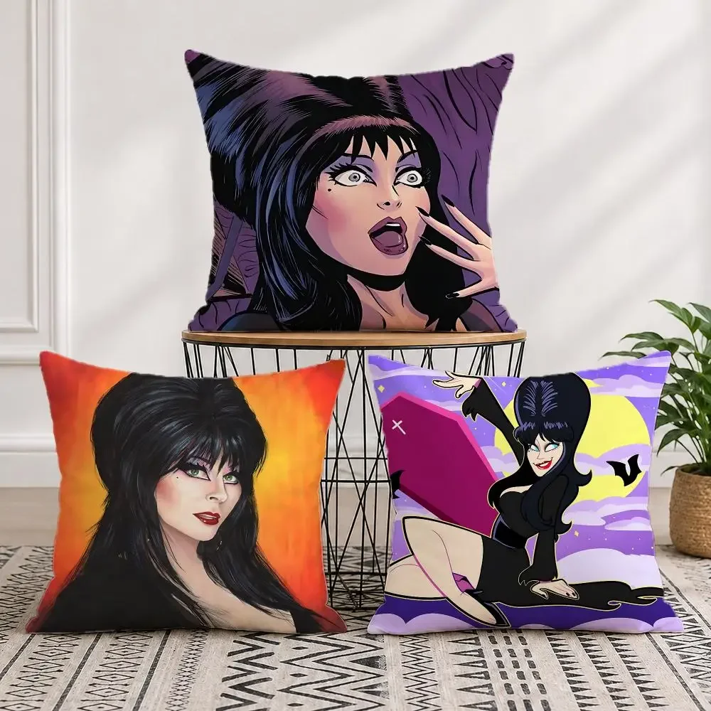 horror Elvira Mistress of the Dark Cushion Cover Nordic Minimalist Throw DoubleSided Print Cushion Case for Sofa Bedroom Decor