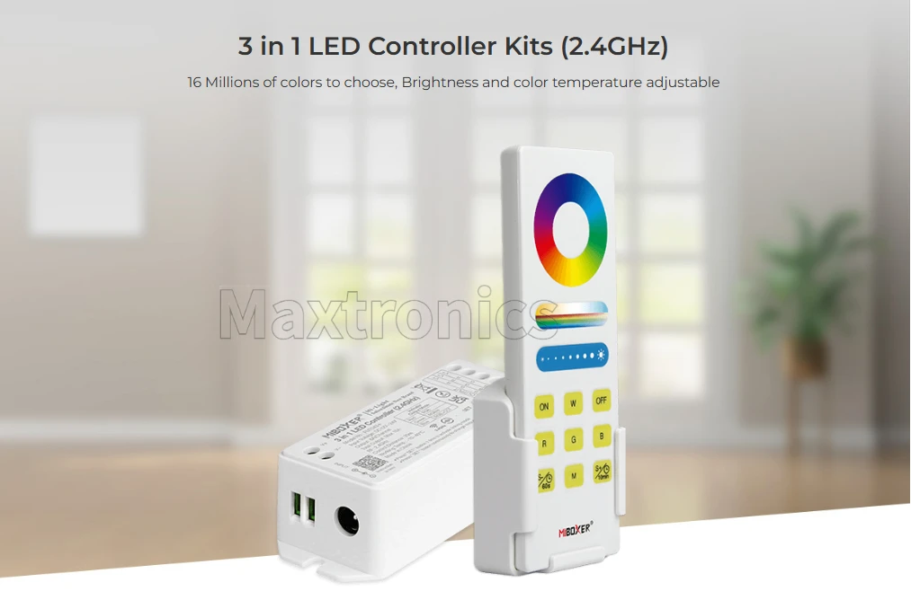FUT043+ FUT043A+ MiBoxer Kits 3 in 1 LED Strip Controller RGB RGBW RGBCCT DC12-24V Smart LED Control System 2.4GHZ WiFi APP