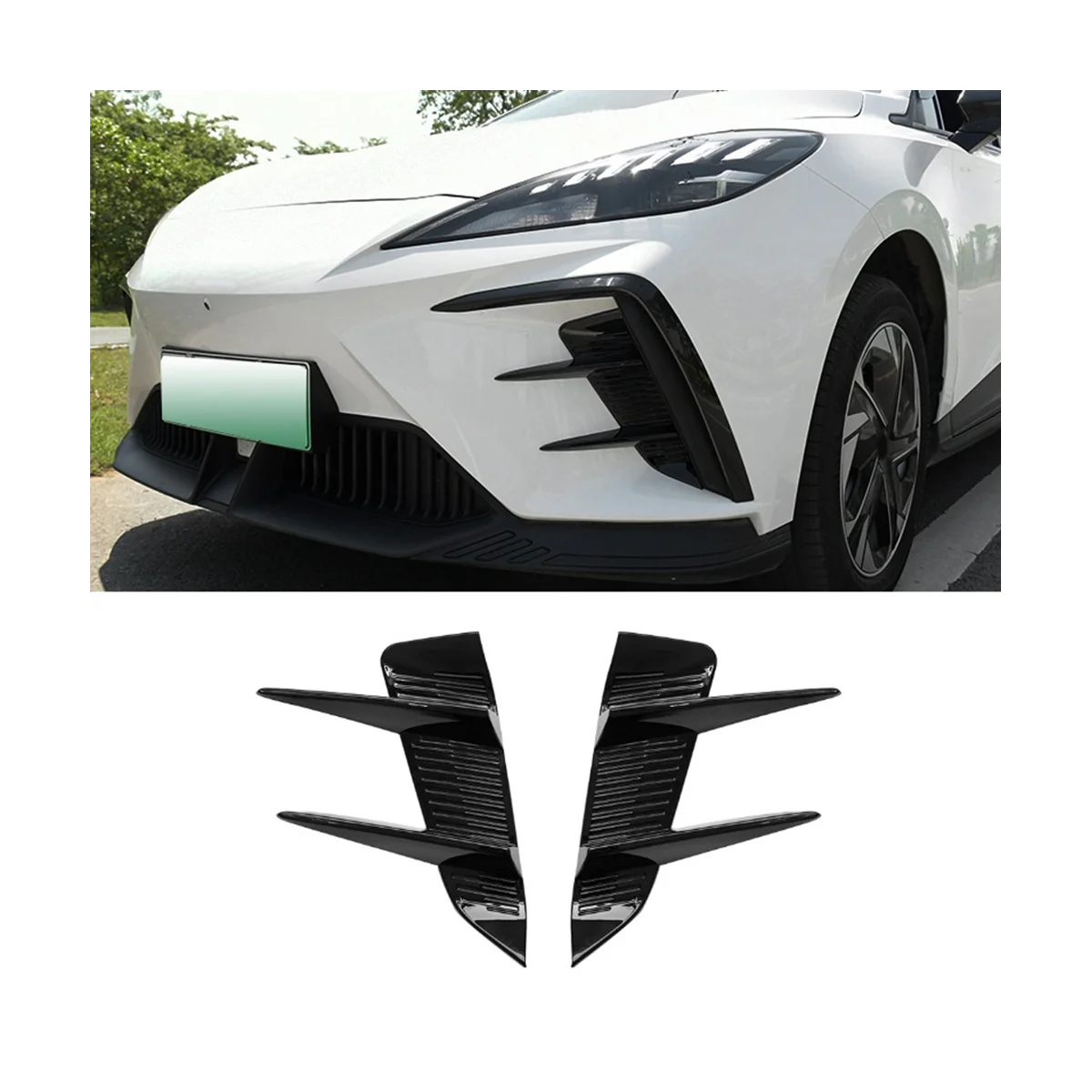 Car Front Bumper Spoiler Side Air Vent Trim Cover Trim for MG 4 MG4 EV Mulan 2023 Accessories