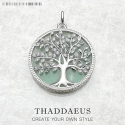 Pendants Green Tree Spring New Jewelry Trendy Happy Future 925 Sterling Silver Accessories Gift For Women