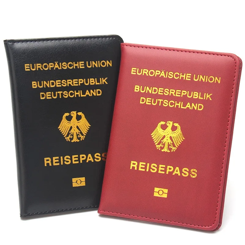 Germany Passport Cover Women Travel Wallet Passport Holder Pu Leather Case for Passports Reisepass Deutschland protector