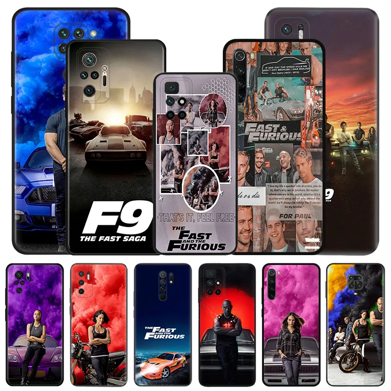 Мягкий чехол для Redmi Note 9T 9S 8T 7 8 9 Pro 7A 8A 9A 9C 9i 6 6A Xiaomi Mi 9se 8Lite Fast Furious 9, черный чехол для телефона