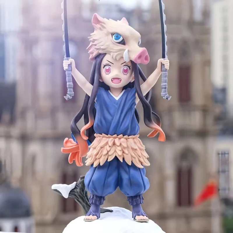 20cmアニメ鬼滅の刃フィギュア 竈門禰豆子 竈門炭治郎 PVC製装飾置物 フィギュア モデル おもちゃ ギフト