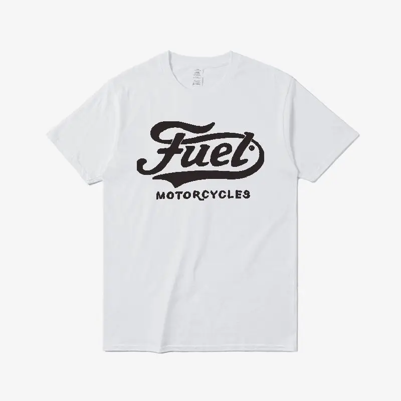 Men and Women Short Fuel Label T-shirt Motorcycle Print Summer Luxury Cotton T-shirts for Sleeves sports et loisirs