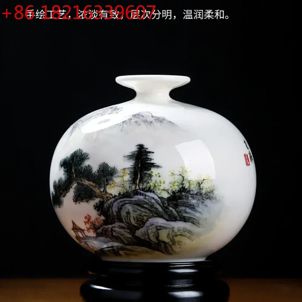 Hand-Painted High-End Ceramic Vase Living Room Study High-End Club Hotel Decoration Ornaments
