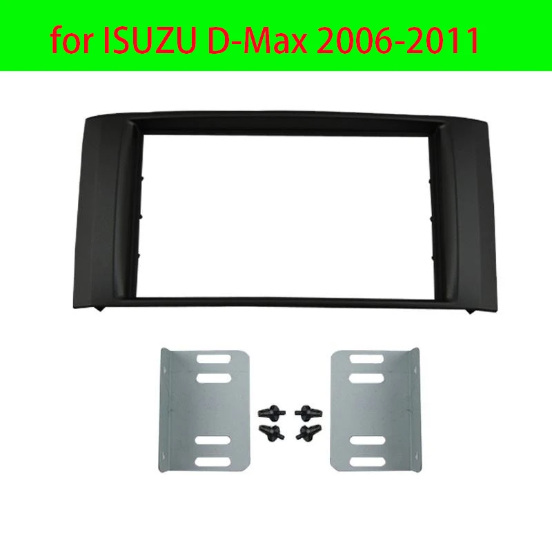 Car Accessories 2 Din Stereo Radio Fascia Panel Dash Mount Trim Frame Kit For ISUZU D-Max 2006-2011