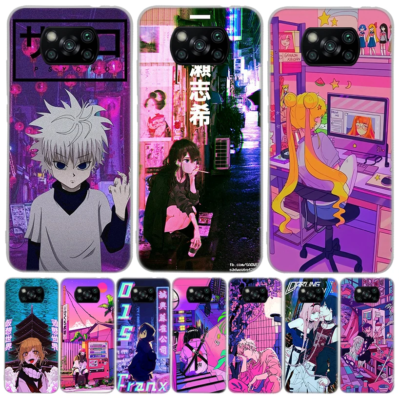 Anime Vaporwave Glitch Hot For Xiaomi Poco X6 X3 Nfc X5 X4 F6 F5 Pro Phone Case F4 Gt F3 F2 F1 M5S M4 M3 M2 5G Fundas Coque X3 N