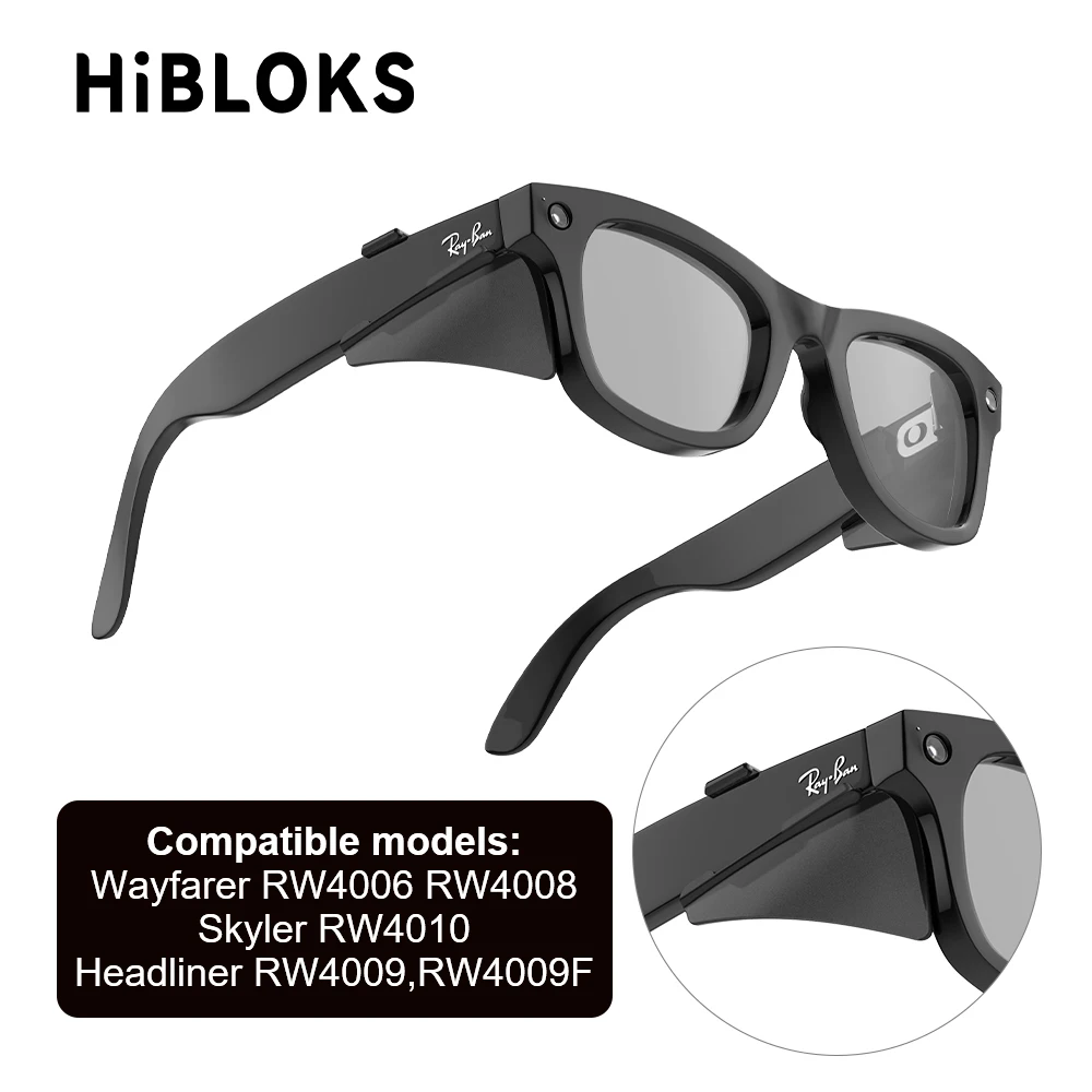 Hibloks Antiriflesso Scudo Luce Deflettore Occhiali Accessori per RayBan Meta Wayfarer RW4008/RW4006 Skyler RW4010 RW4009/RW4009F