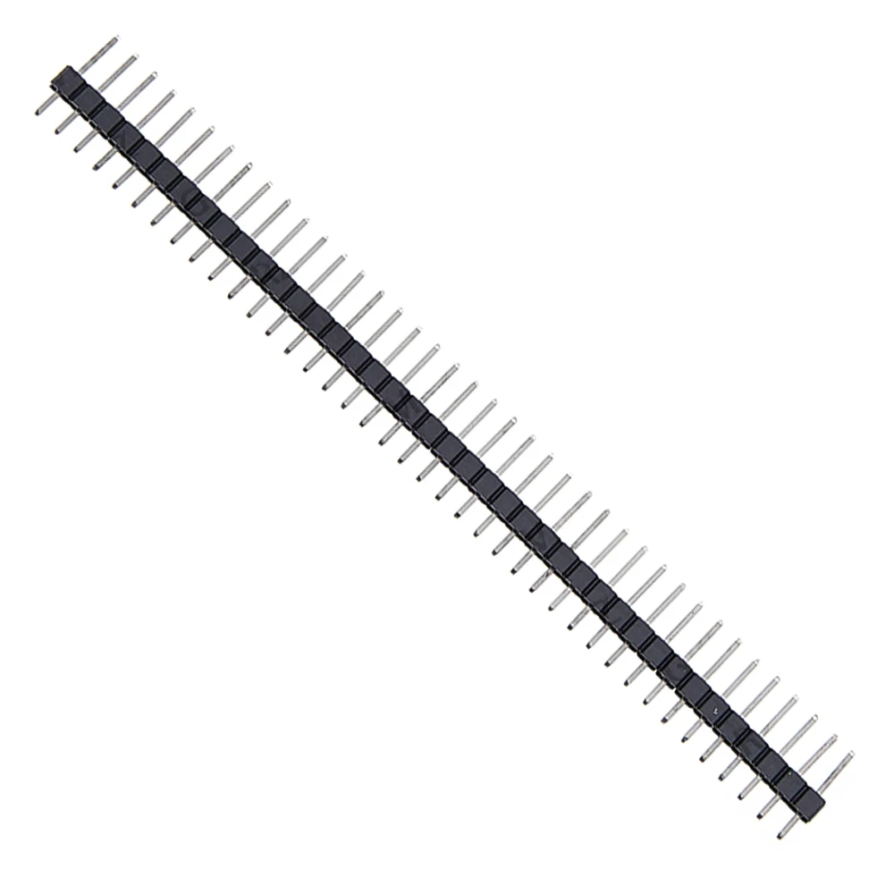 10PCS 1X40P Yellow Red White 2.54mm Single Row Male Header Connector PCB Pin Strip Breakable Pin Header for Arduino  Black Blue