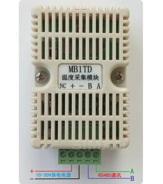 MB1TD DS18B20 Temperature Sensor Transmitter Acquisition Module, Modbus RTU RS485 Interface