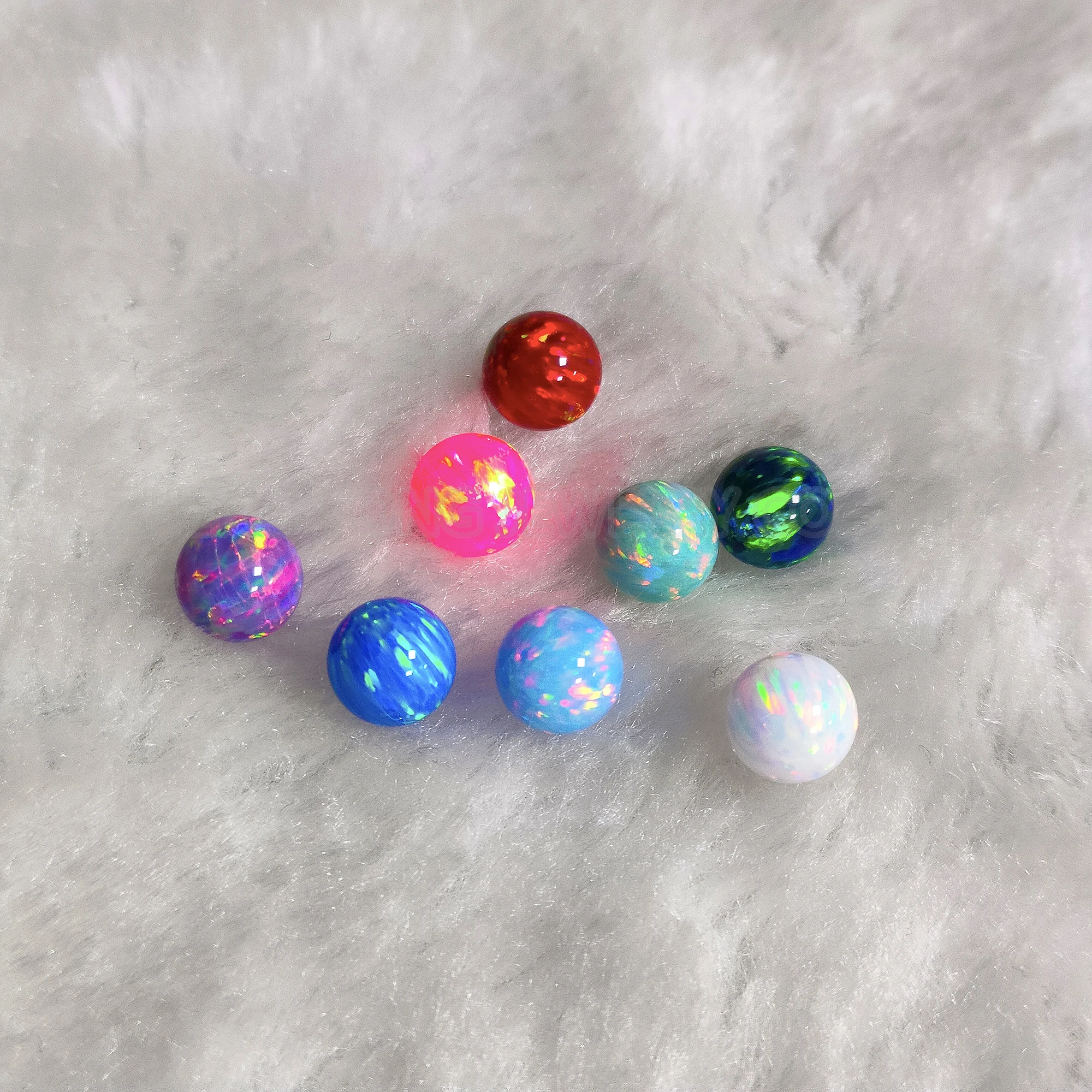 

1 Piece for Each Color, 2mm to 8mm, Synthetic Opal OP01--OP92 Loose Beads for Jewelry Making