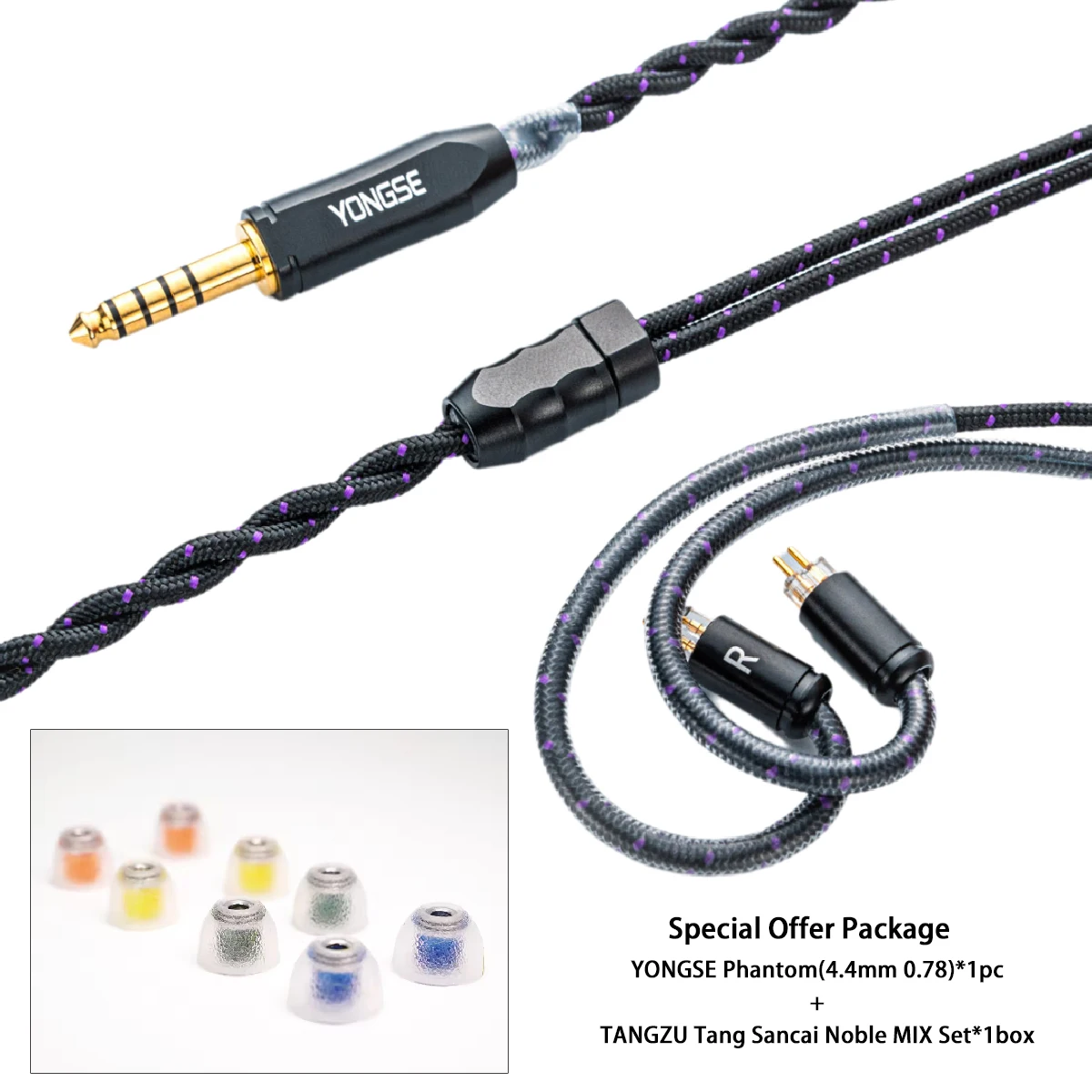 

Yongse Phantom 26AWG Type-4 Litz 6N-Grade Audio phile Upgrade Cable with Oil-immersed Graphene Isolation Layer Earphone Cable