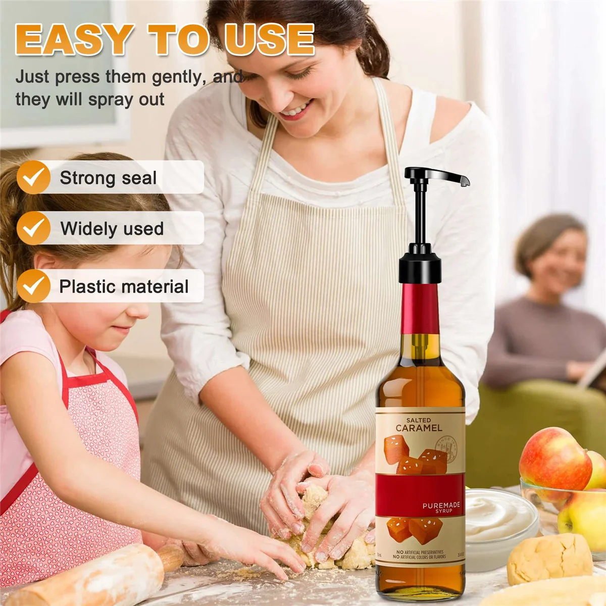 Bomba De Xarope Para Café Líquido, Acessórios De Cozinha, Garrafa De Suco, Saboneteiras, Preto, 5Pcs