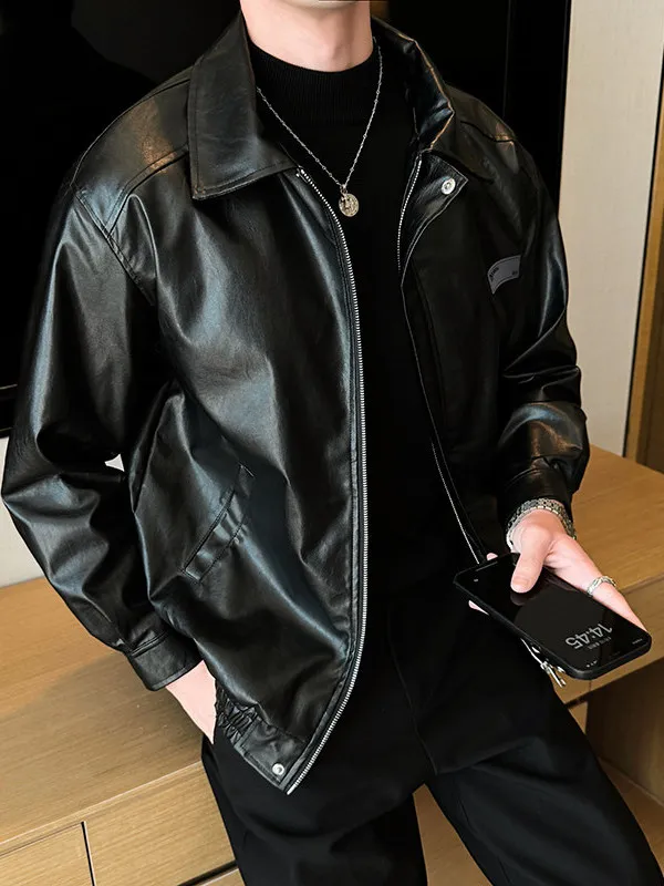 

Мужской кожаный жилет премиум-класса из искусственной кожи, в стиле американского ретро, для мотоциклистов, осенне-зимний, свободного кроя, на молнии...