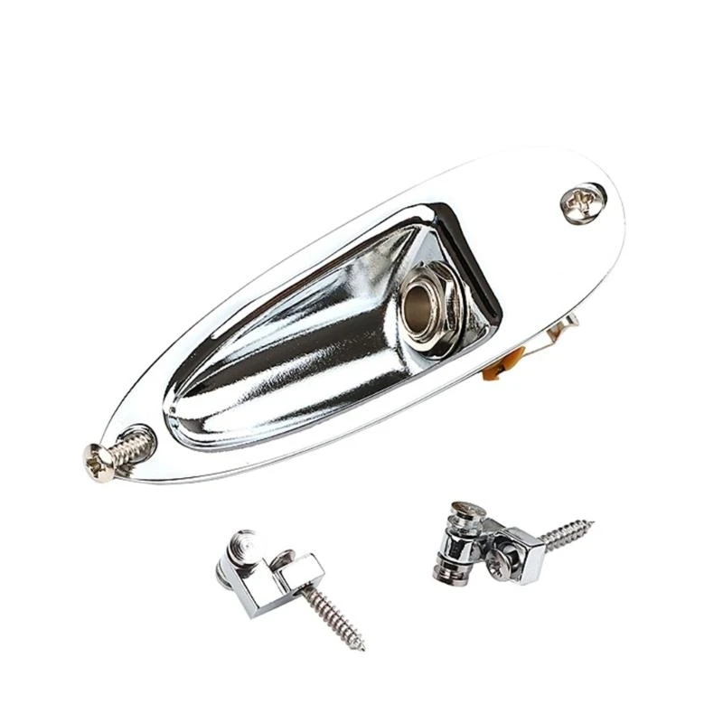 Guitar Pickup Jacks Plug Socket 6.35mm with Mounting Screws for Electric Guitars