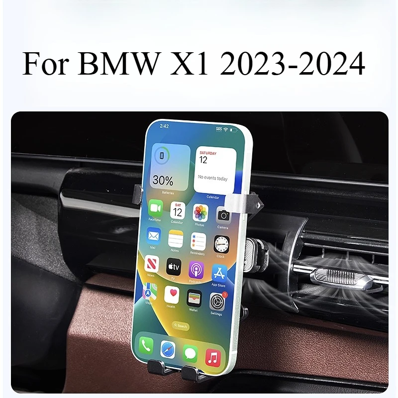 For BMW X1 2023-2025 Special Out-of-trend Base Mobile Phone Holder Glue-free Style Navigation Bracket Car Interior Accessories