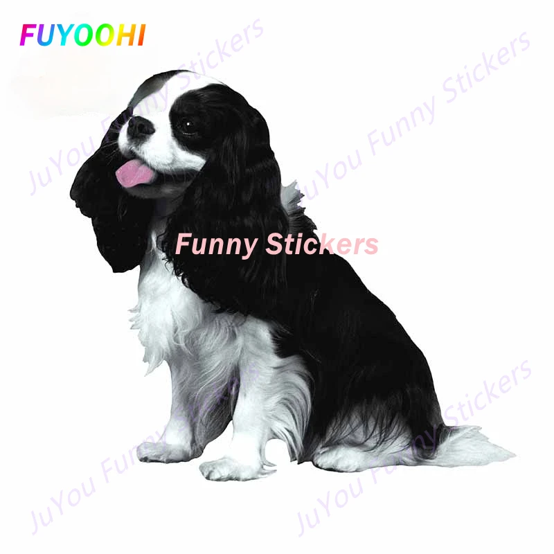 FUYOOHI Funny Stickers Exterior Accessories Cavalier King Charles Spaniel Vinyl Car Sticker Graffiti Decal Decoration KK