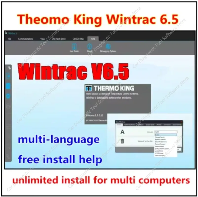 2026 HOT SELL NEW FOR  Version Thermo King Wintrac 6.5 Diagnostic Software Support Multi-language + Install Help