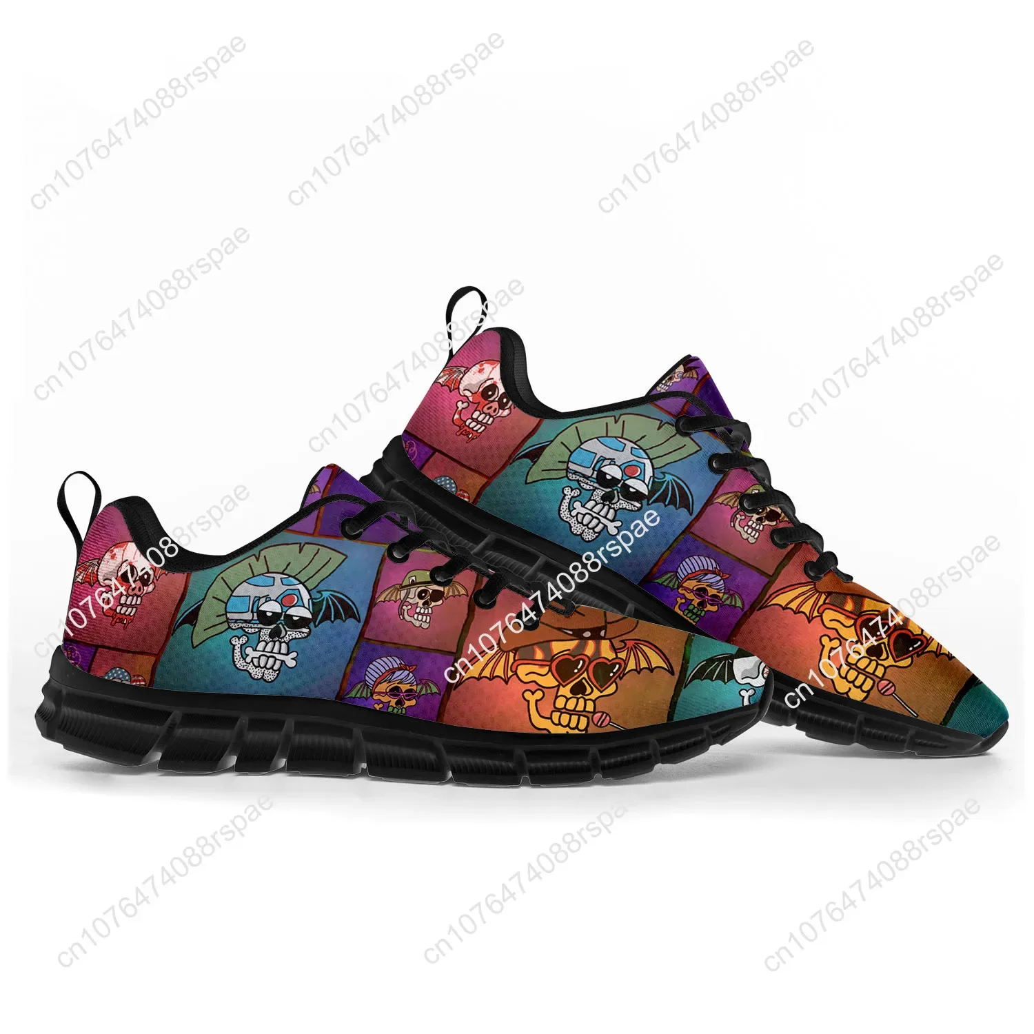 -Zapatos Deportivos Avenged Sevenfold A7X para hombre y mujer, zapatillas informales personalizadas de alta calidad para niños y adolescentes, color negro