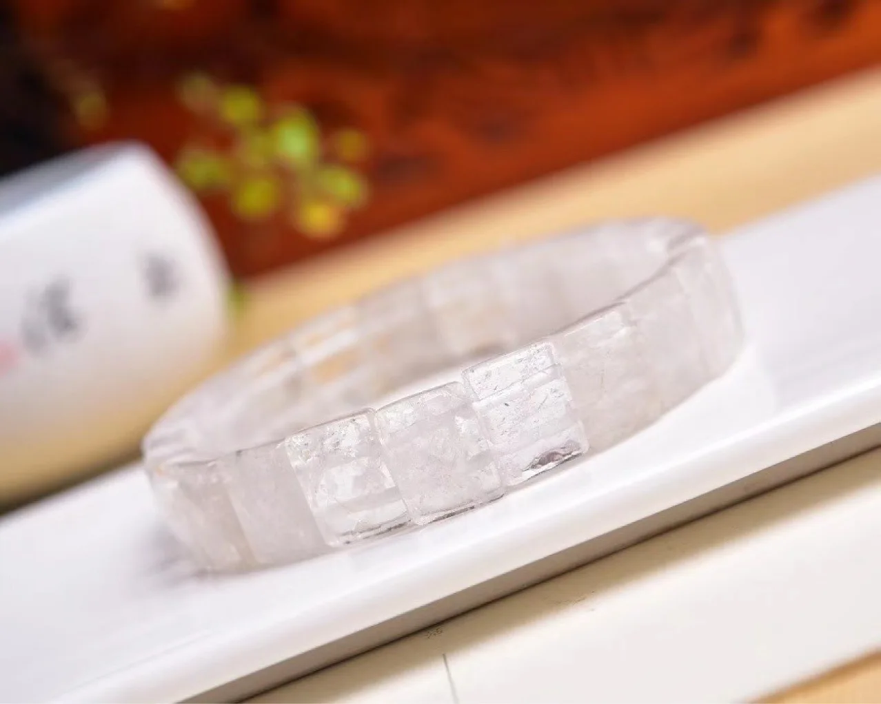 Natural Rock Crystal Quartz Bracelet 9x12mm Genuine Semi-Precious Gemstone Jewelry Wholesale 18cm