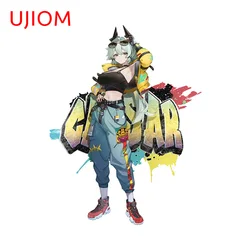 UJIOM 13cm × 9.9cm Zenless Zone Zero King Caesar Wall Stickers Creative Artistic Cartoon Graphics Decals Eye-catching Home Decor