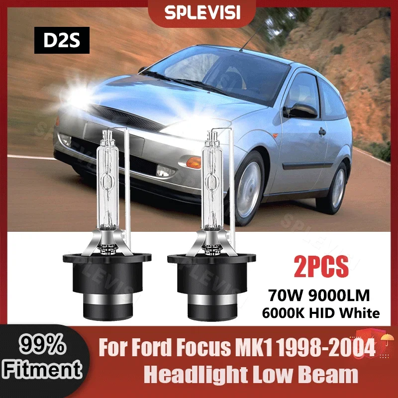 

2X 9V-16V 9000LM D2S Low Beam Lamp Xenon Lamp Bulbs For Ford Focus MK1 1998 1999 2000 2001 2002 2003 2004 Car Xenon Lights