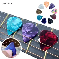 10PCS Guitar Picks Celluloid Ukulele Paddles Bass Stringed Instrument Accessories for 0.46mm 0.71mm 0.81mm 0.96mm 1.2mm 1.5mm