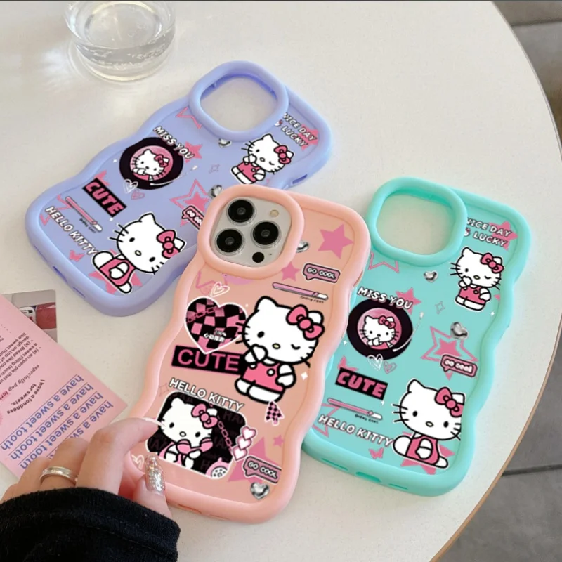 

Record Hello Kitty Pink Phone Case For Motorola MOTO Edge 50 60 Pro Fusion G86 G56 G05 G75 G55 G35 G84 E14 Soft Silicone Cover