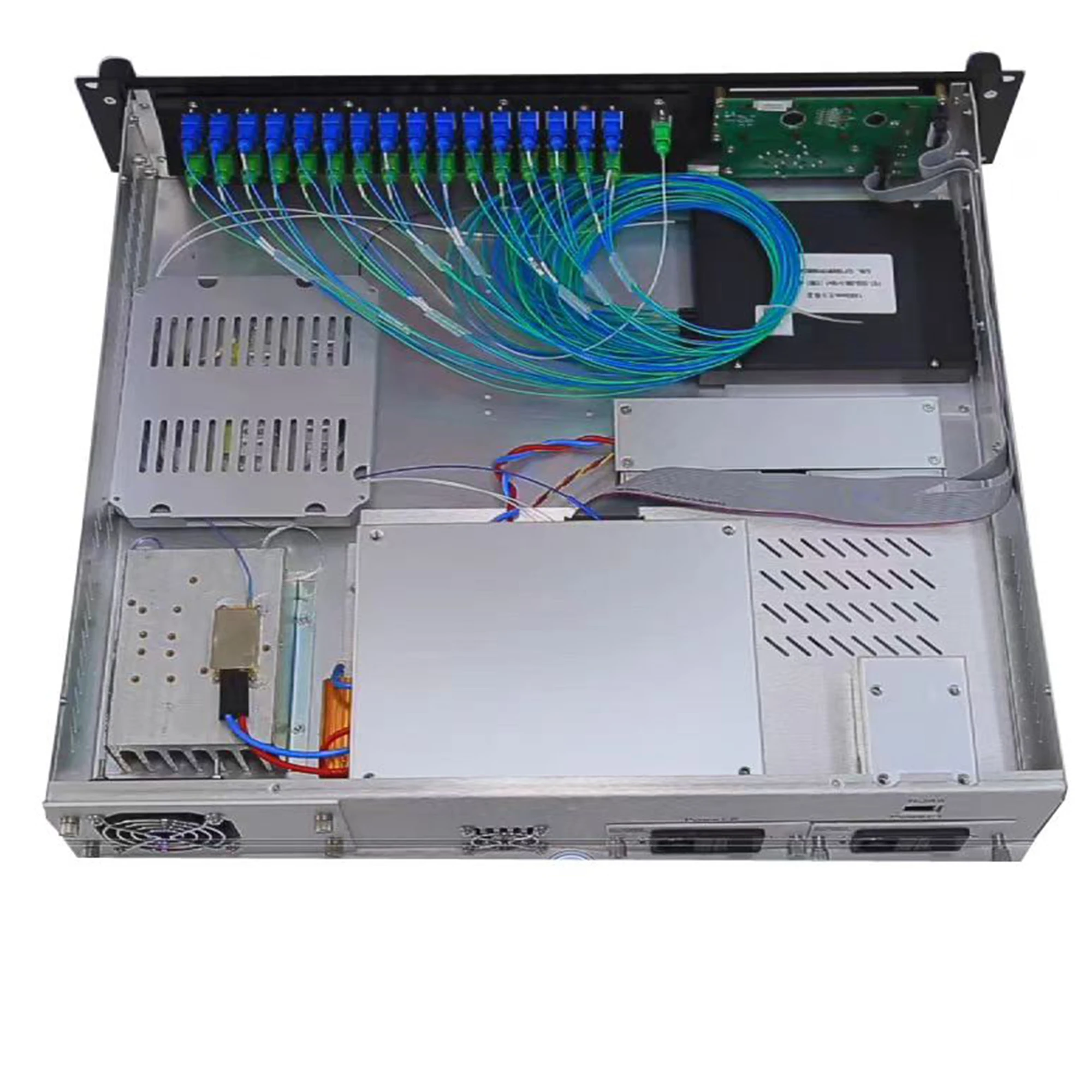 고전력 Er/Yb 도프 광섬유 증폭기, Catv + IPTV + 네트워크, 64 * 21DB + WDM, 1550nm, 3U 섀시