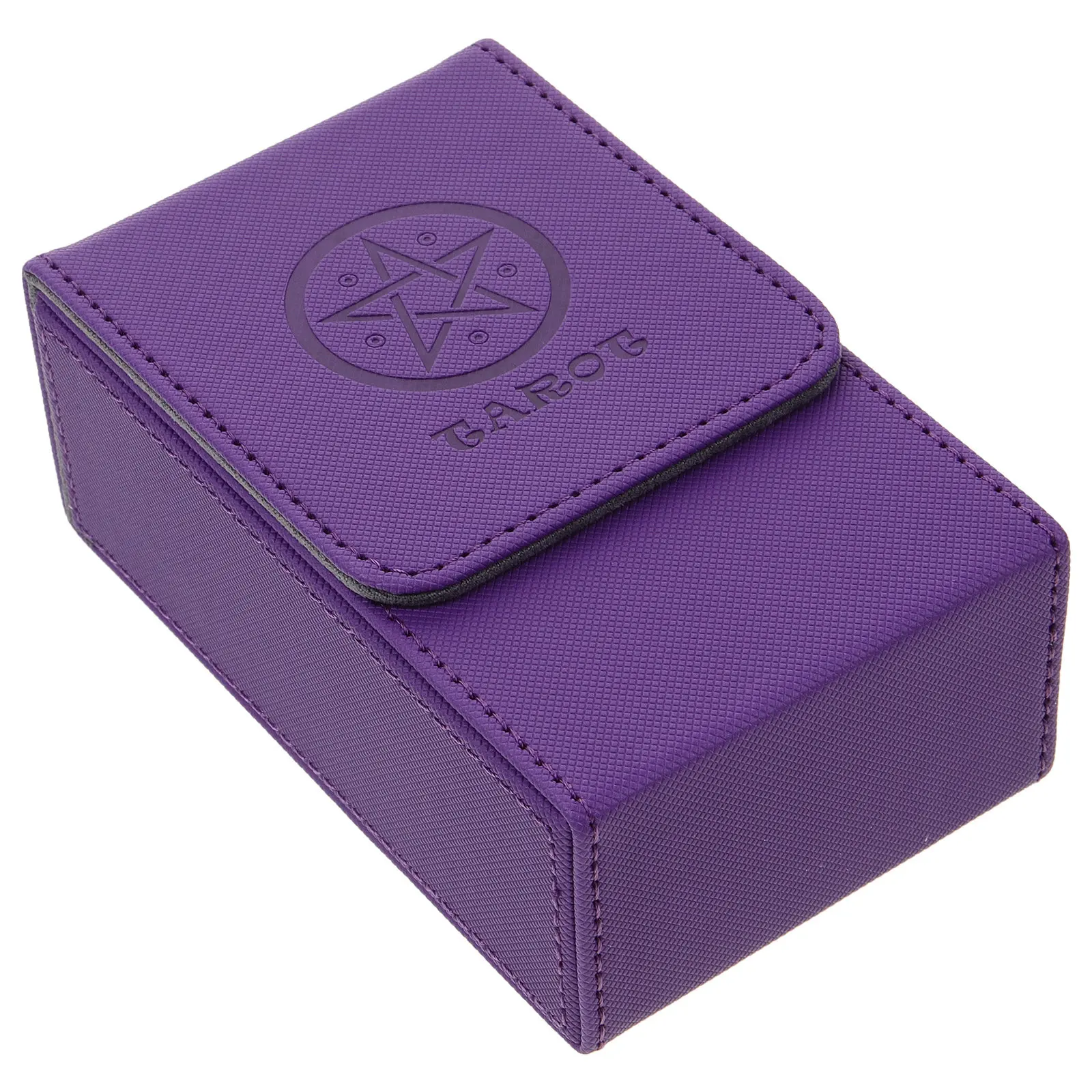 PU Tarot Card Storage Box with Sealed Magnetic Lid Portable Compact Organizer for Tarot Cards Diary Envelopes Postcards