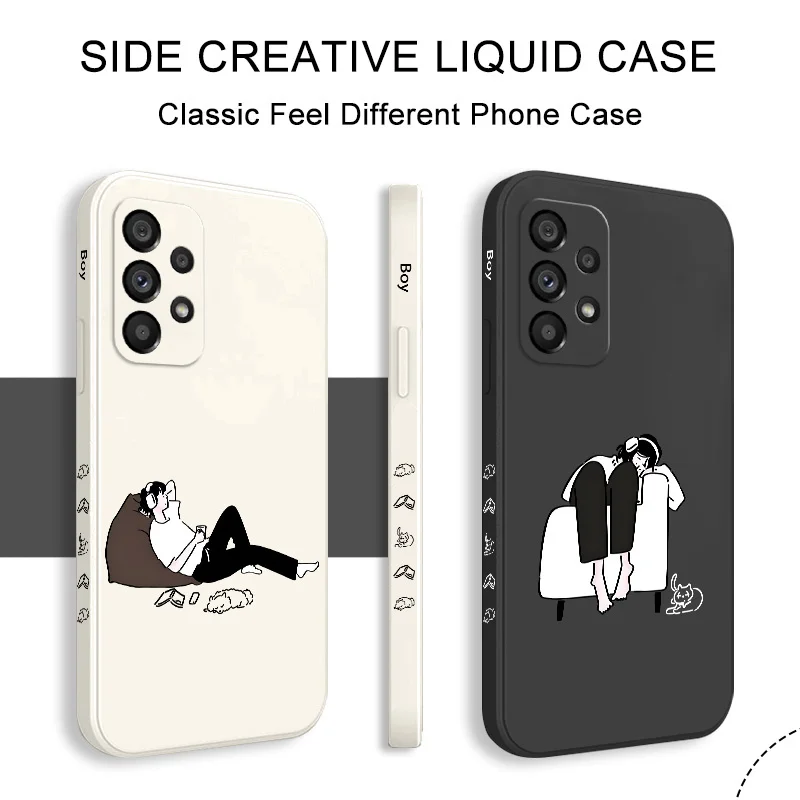 

Sofa Couple Case For Samsung Galaxy A73 A53 A33 A23 A13 A03 A72 A52 A52S A32 A22 A12 A02 A02S A71 A51 A31 A21S 4G 5G Cover
