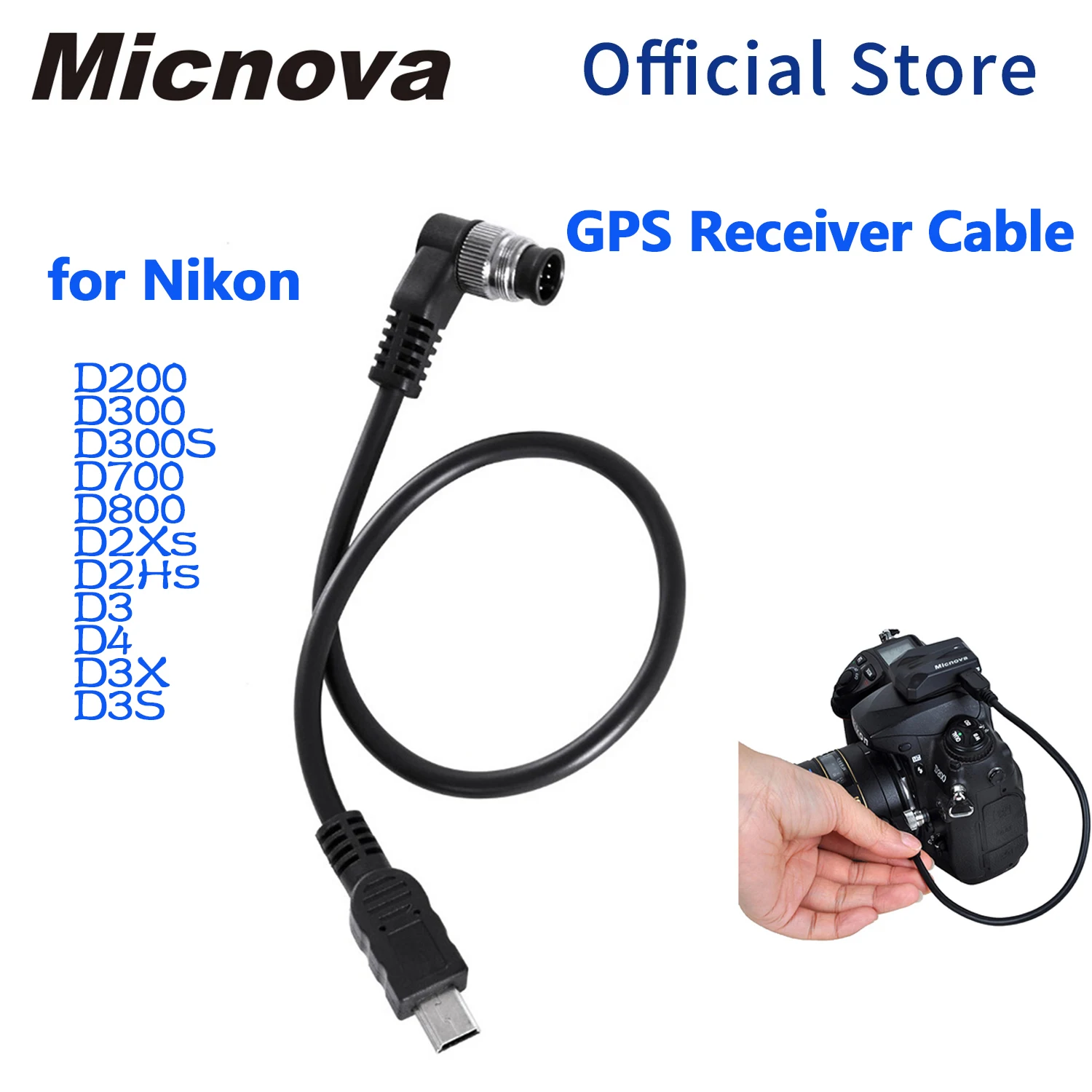 

Sevenoak Electronic GPS-N1 cable for Camera GPS for Nikon D200 D300 D300S D700 D800 D2Xs D2Hs D3 D4 D3X D3S