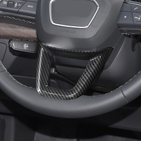 Carbon Fiber Color Steering Wheel Frame Decoration Cover Trim For Audi Q5 FY 2018-2021 Car Styling Interior Accessories