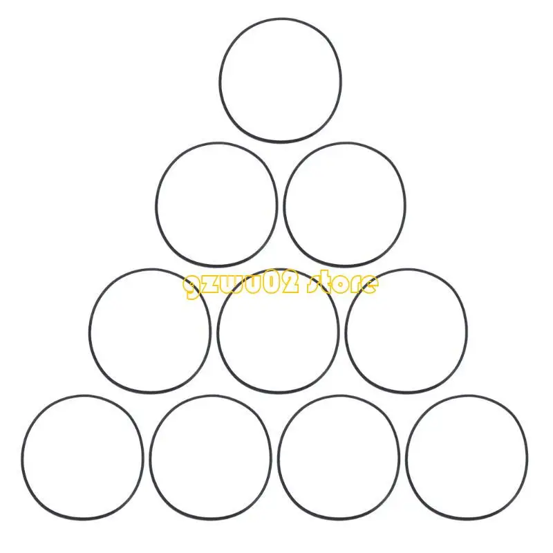 L93B 10PCS 1.5mm DVD 레코더를위한 일반적인 정사각형 고무 벨트 모듬 된 일반적인 사각형 고무 벨트