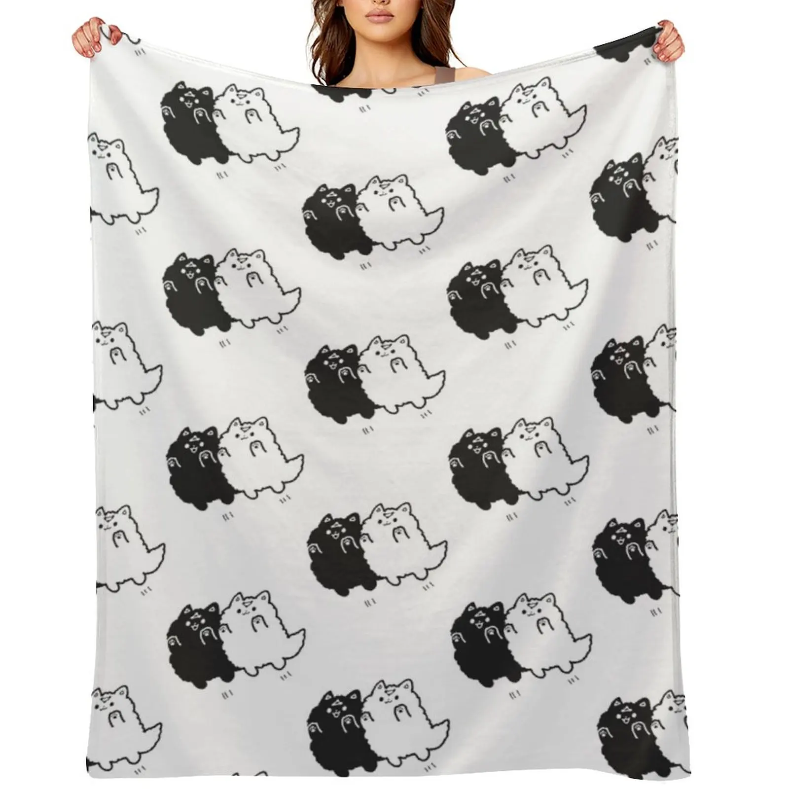 

Divine Dogs Chibi Throw Blanket Soft Beds Giant Sofa Soft Plush Plaid warm for winter Blankets