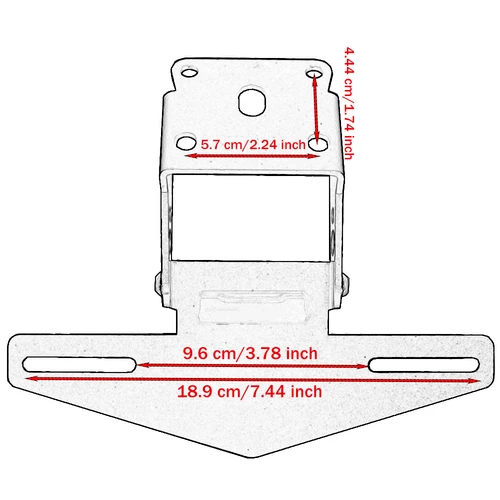 Imagen 2 del producto Placa de matrícula trasera para DUEK 125 250 390 Duke390 2017-2021, luz LED trasera, soporte limpio, eliminador de guardabarros, soporte trasero