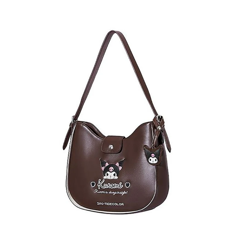 

Sanrio Pu Leather Hello Kitty Shoulder Bag Luxury Designer Underarm Bag Portable Purse and Handbag Waterproof Fashion Trend
