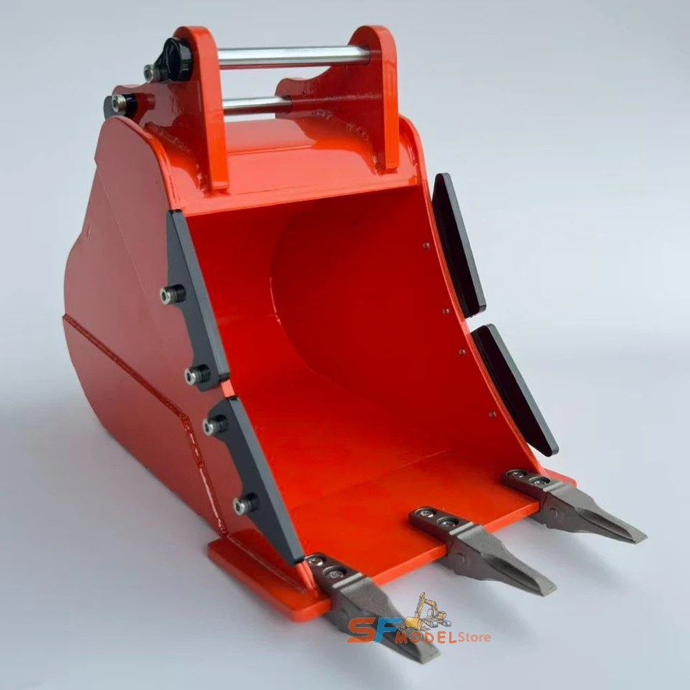 385CF RC Excavator Upgrade Metal Rake/Narrow Bucket for 1/8 Heavy-Duty Hydraulic Excavator Model Accessories