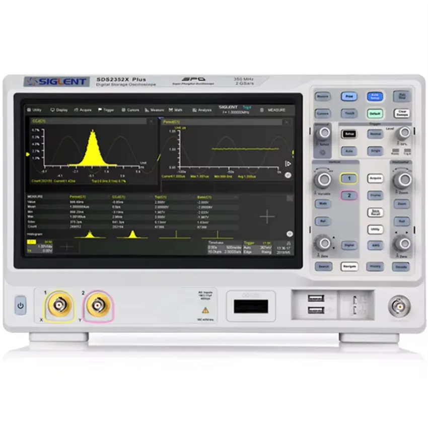 Siglent SDS2352X Plus 350MHz 2CH Oscilloscope 2GSa/s 10-bit, 200Mpts Touch Screen 500k wfm/s 200Mpt 1-Year Warranty#familitrade