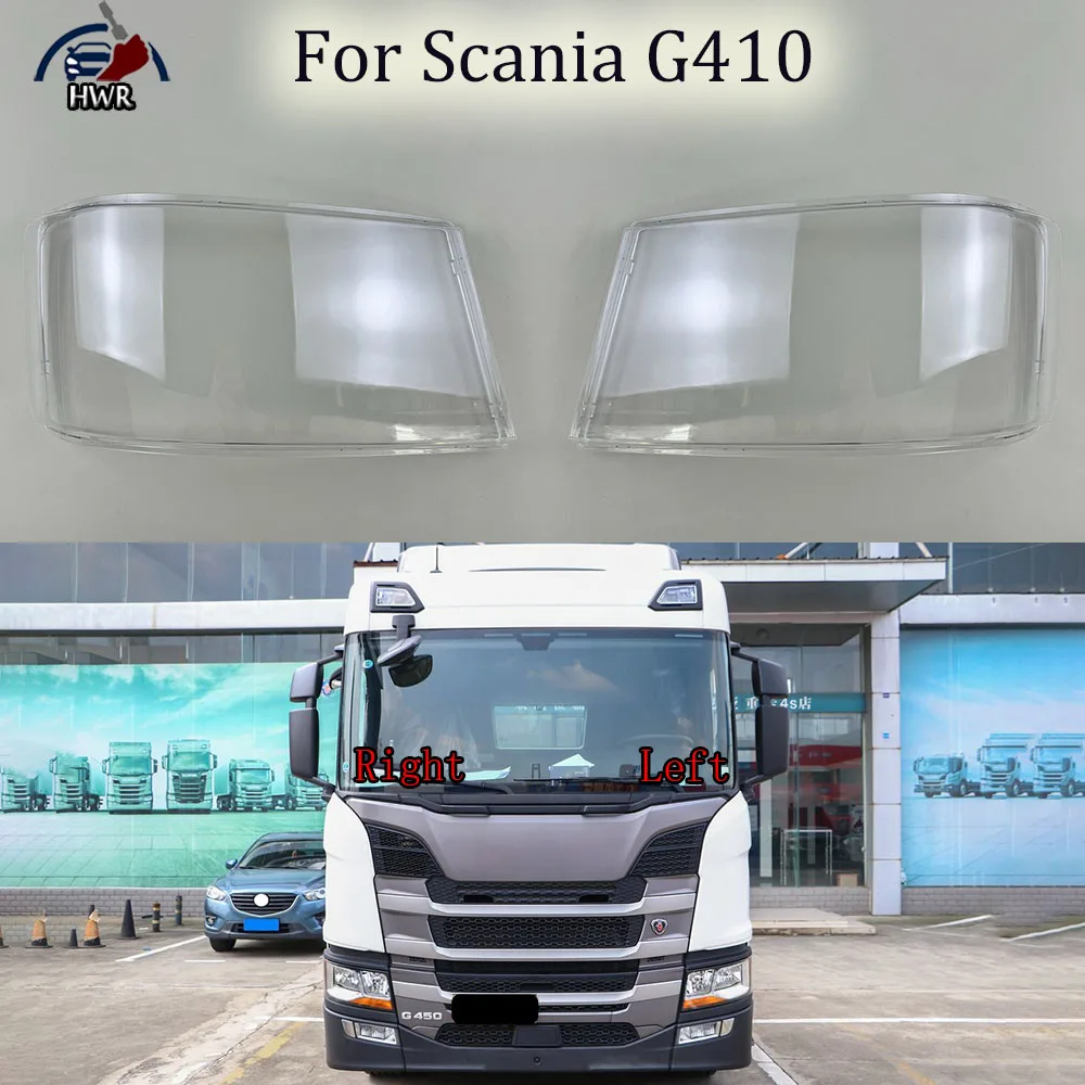 For Scania G410 Headlamp Cover Shade Headlight Transparent Lens Lamp Shell Masks Plexiglass Replace Original Lampshade