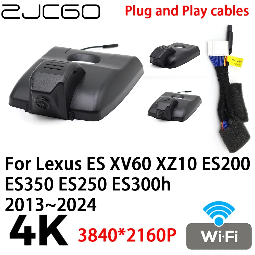 

ZJCGO 4K 2160P Автомобильный видеорегистратор Видеорегистратор Plug and Play для Lexus ES XV60 XZ10 ES200 ES350 ES250 ES300h 2013~2024