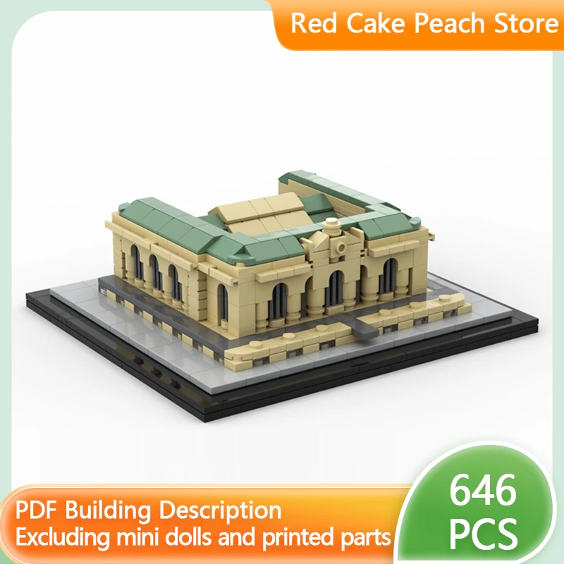 

Конструктор MOC «Гранд-Централизованный вокзал» (модель «Улица»), модульный, технологичный, для детей, праздничный подарок, игрушка-конструктор для сборки