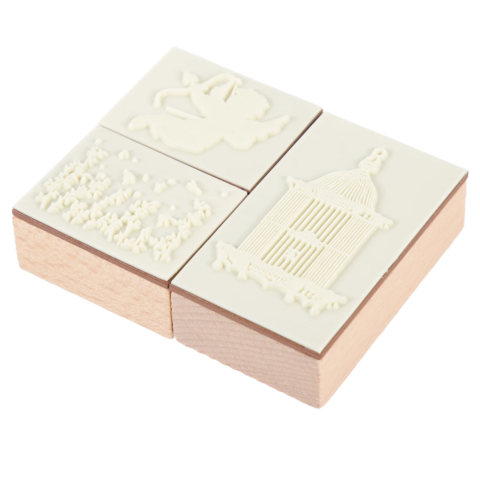 

1pcs Diy Stamp Craft Premium Rubber Wood Material Delicate Pattern Exquisite Craft For Scrapbook Photo Stamps Gift Bags